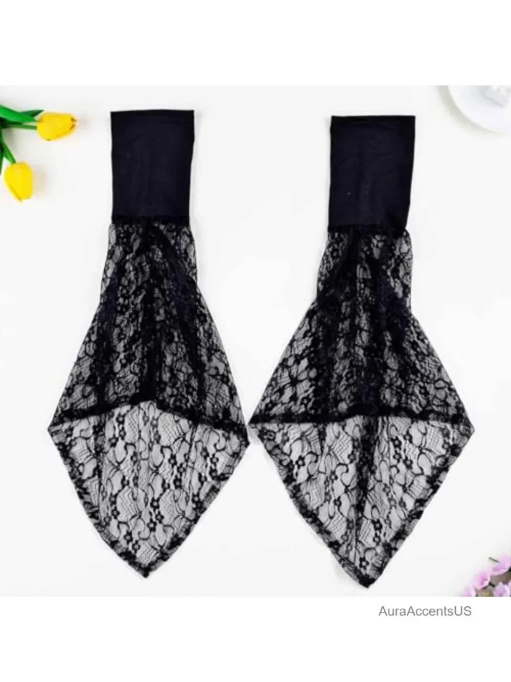 Lace Detachable Long Goth Arm Sleeves for Weddings and Costumes
